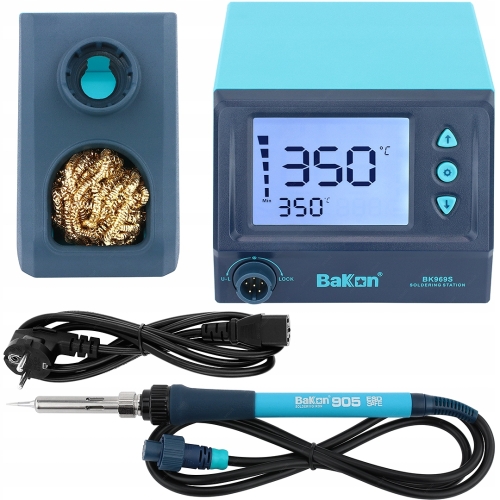 STACJA LUTOWNICZA LUTOWNICA PRECYZYJNA 900M BK969S 60W + PORADNIK LUTOWANIA