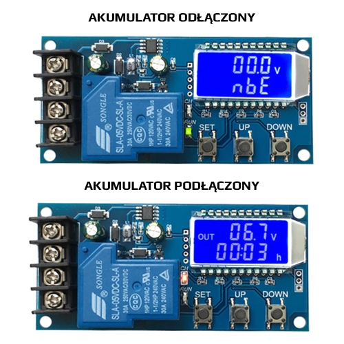KONTROLER ŁADOWANIA ROZŁADOWYWANIA DO AKUMULATORA ZABEZPIECZENIE HW-749 30A