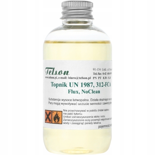 TOPNIK UN 1987 312-FCA 100ml NO-CLEAN PŁYNNY ŚREDNIO AKTYWNY DO LUTOWANIA