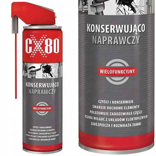 WIELOZADANIOWY PŁYN KONSERWUJĄCO NAPRAWCZY CX80 250ml DUO SPRAY APLIKATOR
