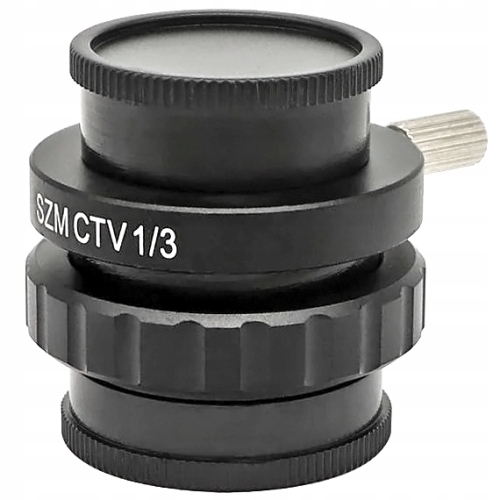ADAPTER C-MOUNT SZ CTV 1/3 PODŁĄCZENIA KAMERY MIKROSKOP OPTYCZNY ZOOM 3x