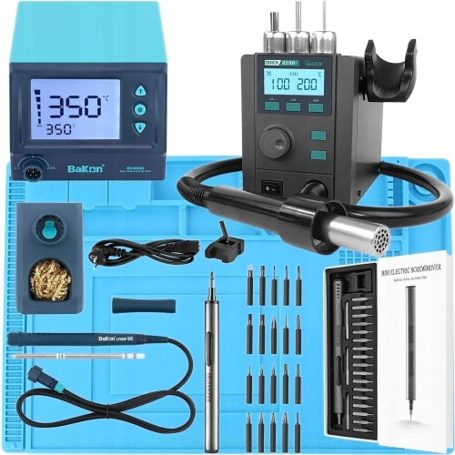 STACJA LUTOWNICZA HOT AIR QUICK 859D+ LUTOWNICA PRECYZYJNA BK969D + DODATKI