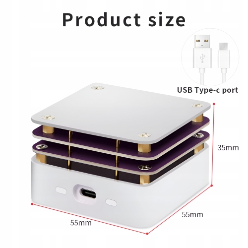 MINI PŁYTA GRZEWCZA NAPRAWA TELEFONÓW TAŚM LED G3061 USB-C 65W 20V 0-280°C