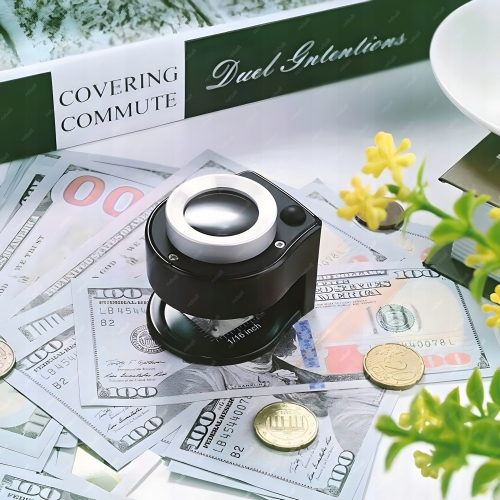 LUPA JUBILERSKA NUMIZMATYCZNA MIKROSKOP SZKŁO POWIĘKSZAJĄC 30X USB-C LED UV