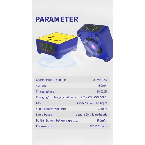 MECHANIC CUV-3 LAMPA UV Z WENTYLATOREM DO UTWARDZANIA LAKIERÓW PAZNOKCI LED