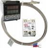 REGULATOR TEMPERATURY STEROWNIK REX C100 V CZUJNIK PT100 M8 +PRZEKAŹNIK 25A