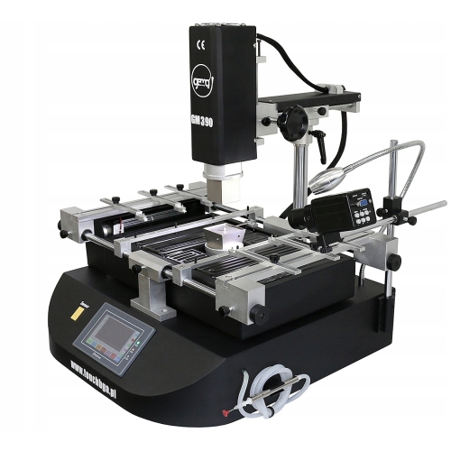 STACJA LUTOWNICZA BGA SMD DO NAPRAW GM390 5450W 2x HOT AIR IR KAMERA LCD