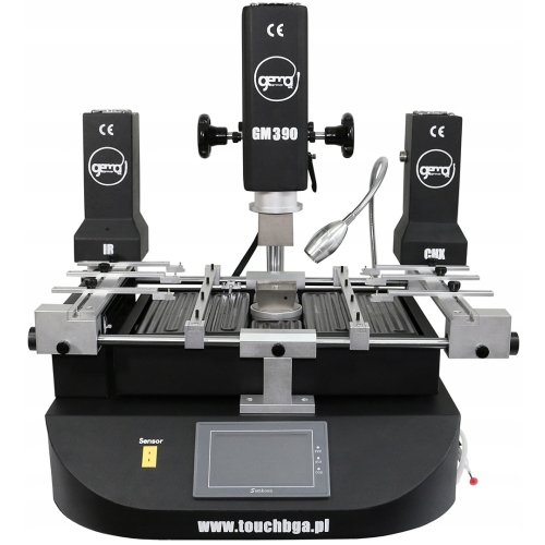 STACJA LUTOWNICZA BGA SMD DO NAPRAW GM390 5450W 2x HOT AIR IR KAMERA LCD