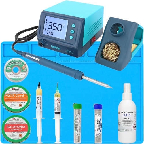 ZESTAW STACJA LUTOWNICZA LUTOWNICA PRECYZYJNA BAKON BK969D+ T12 + AKCESORIA