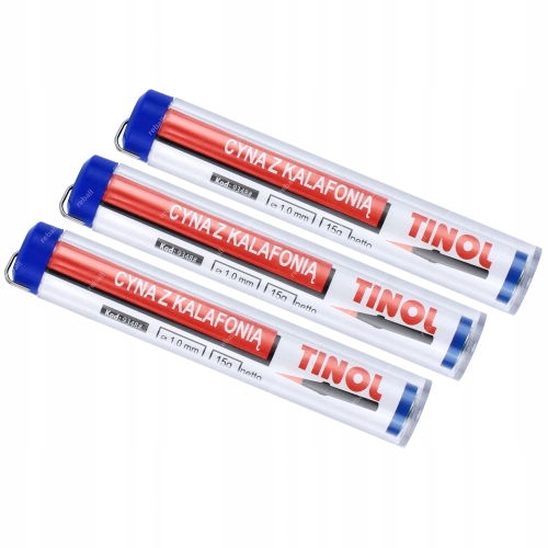 3x CYNA DO LUTOWANIA Z KALAFONIĄ SPOIWO LUTOWNICZE FIOLKA TINOL 1mm 15g