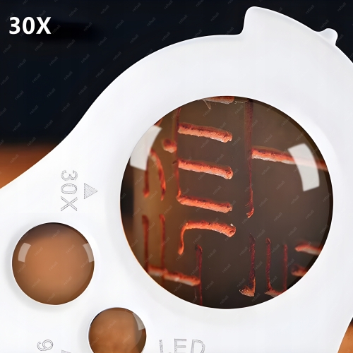 LUPA JUBILERSKA SZKŁO POWIĘKSZAJĄCE KIESZONKOWA LED+UV 30X 60X 90X RT0348