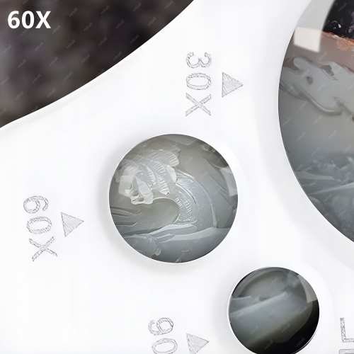 LUPA JUBILERSKA SZKŁO POWIĘKSZAJĄCE KIESZONKOWA LED+UV 30X 60X 90X RT0348