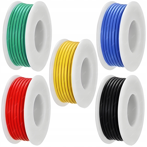 PRZEWÓD SILIKONOWY 16 AWG 5x 4m CZERWONY NIEBIESKI ZIELONY ZÓŁTY CZARNY 20m