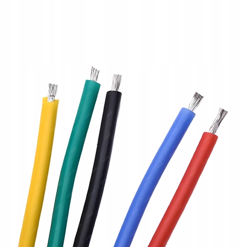 PRZEWÓD SILIKONOWY 16 AWG 5x 4m CZERWONY NIEBIESKI ZIELONY ZÓŁTY CZARNY 20m