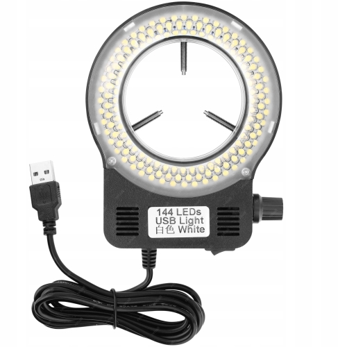 REGULOWANE OŚWIETLENIE DO MIKROSKOPU LAMPA MECHANIC L144 144xLED 64mm BLACK