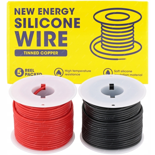 PRZEWÓD SILIKONOWY 18 AWG 2x 20m CZERWONY CZARNY LINKA KABEL + DOZOWNIK 40m