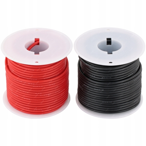 PRZEWÓD SILIKONOWY 18 AWG 2x 20m CZERWONY CZARNY LINKA KABEL + DOZOWNIK 40m
