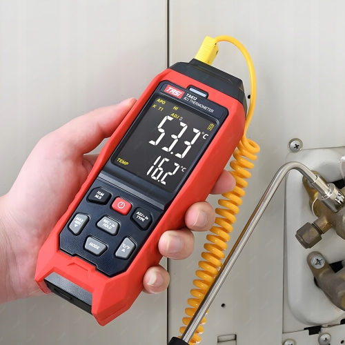 MIERNIK TEMPERATURY PODWÓJNY CYFROWY TERMOMETR TASI TA612B SONDY DO 1372°C