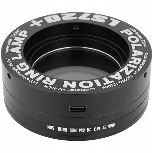 OŚWIETLENIE POLARYZACYJNE MIRKOSKOPU +FILTR ND MECHANIC LS720+ 72xLED