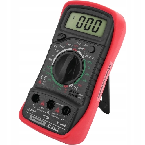 MULTIMETR RĘCZNY MIERNIK CYFROWY PRĄDU NAPIĘCIA XL830L PRO + SZPILKI OSTRE