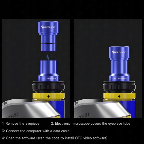 CYFROWA KAMERA OKULAR DO MIKROSKOPÓW MECHANIC MEC-2K DO OKULARU FULL HD