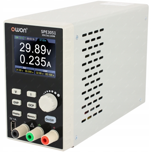 MOCNY ZASILACZ LABORATORYJNY OWON SPE3051 30V 5A 150W USB OVP OCP MEMORY