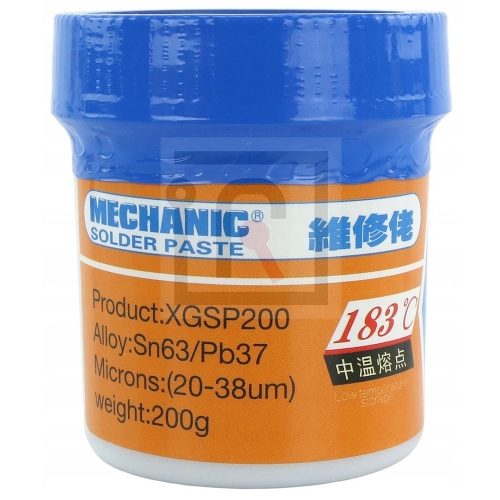 TOPNIK MECHANIC XGSP200 200g FLUX PASTA LUTOWNICZA DO LUTOWANIA BGA SMD 183