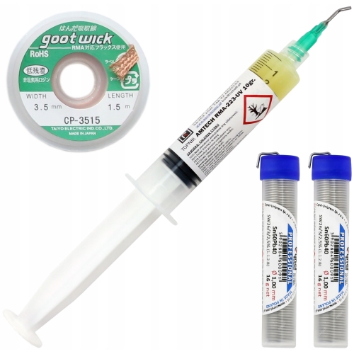 AKCESORIA LUTOWNICZE CHEMIA DO LUTOWANIA RMA-223-TPF(UV) 10g CYNA PLECIONKA