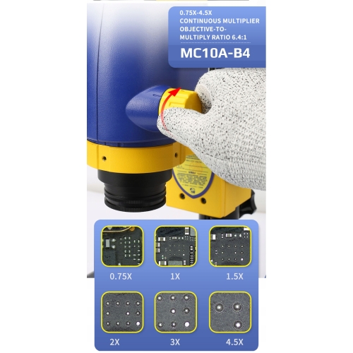 MECHANIC MC10A-B4 CYFROWY MIKROSKOP DLA ELEKTRONIKA HDMI FULL HD 70 - 110x