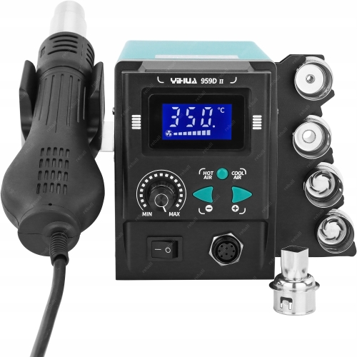 STACJA LUTOWNICZA HOT AIR GORĄCE POWIETRZE SPAWARKA PLASTIKU YIHUA 959D-II