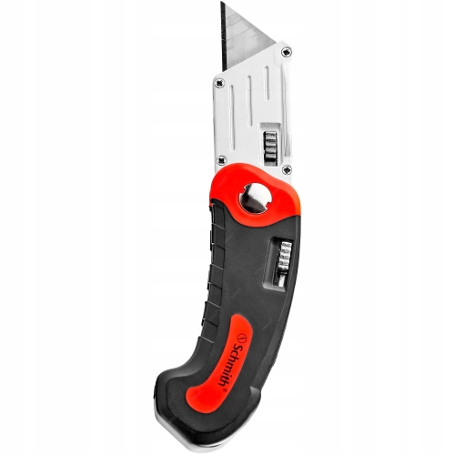 NÓŻ RĘCZNY Z OSTRZEM TRAPEZOWYM SCHMITH SKŁADANY SOLIDNY ERGONOMICZNY