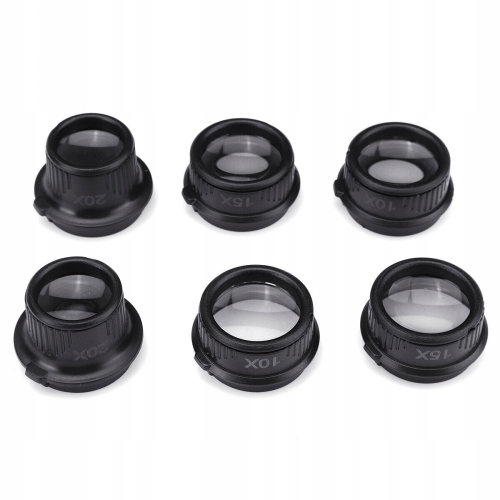 OKULARY POWIĘKSZAJĄCE DUŻE POWIĘKSZENIE 10x 15 x 20x 25x PODŚWIETLENIE LED