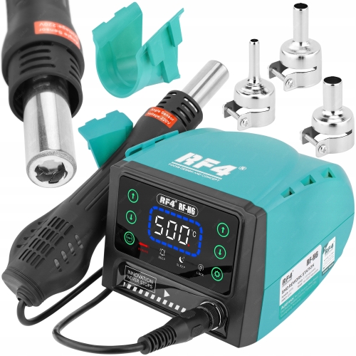 STACJA LUTOWNICZA HOT AIR NA SPAWARKA PLASTIKU RF4 RF-H6 600W 500°C XLv2