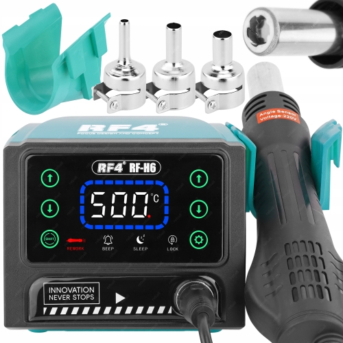 STACJA LUTOWNICZA HOT AIR NA SPAWARKA PLASTIKU RF4 RF-H6 600W 500°C XLv3