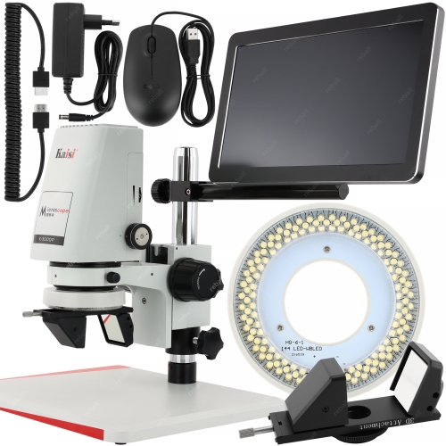 CYFROWY MIKROSKOP KAISI K-300DP Z MODUŁEM 3D INSPEKCJA 360° + MONITOR 11,6"