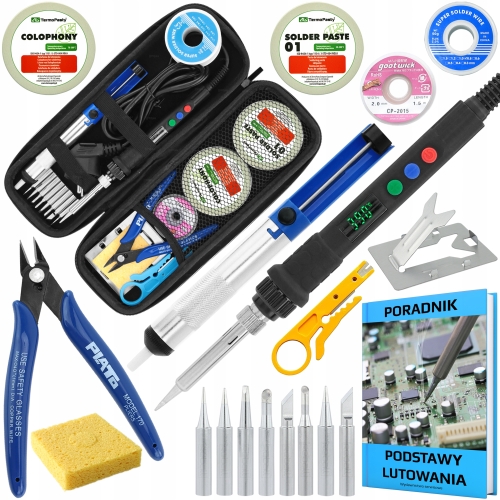 LUTOWNICA PRECYZYJNA 80W ZESTAW W ETUI PORADNIK AKCESORIA LUTOWNICZE 20 XL