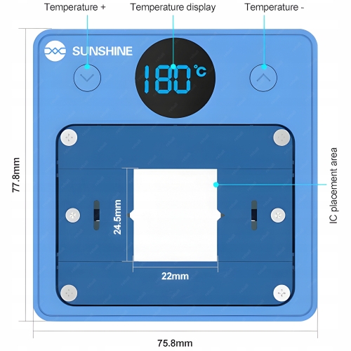 MINI PODGRZEWACZ LUTOWNICA NAPRAWA BGA IC SUNSHINE SS-T12C 45W USB-C 250°C