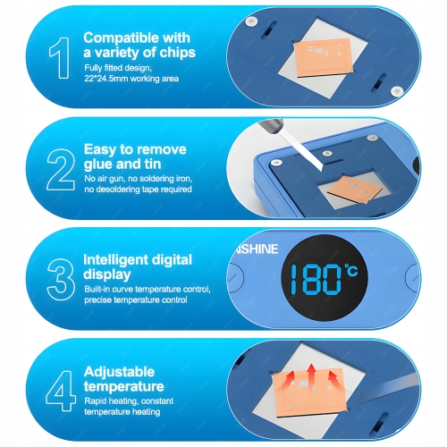 MINI PODGRZEWACZ LUTOWNICA NAPRAWA BGA IC SUNSHINE SS-T12C 45W USB-C 250°C