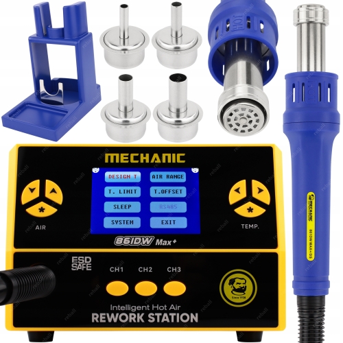 STACJA LUTOWNICZA HOT AIR DO BGA SMD MECHANIC 861DW MAX+ 1000W DYSZE QUICK