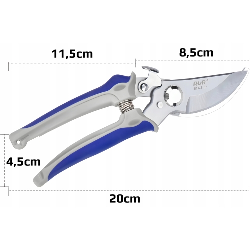 RĘCZNY SEKATOR OGRODOWY NOŻYCE DO CIĘCIA GAŁĘZI KRZEWÓW RUR R3125 200mm 8''