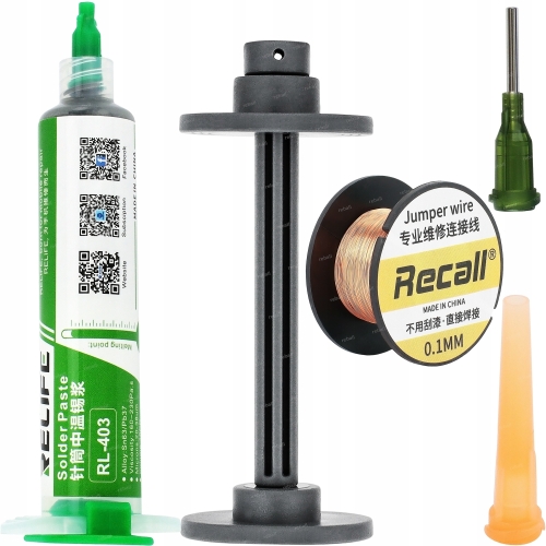 PASTA LUTOWNICZA RELIFE RL-403 35g POPYCHACZ TŁOK DRUT MIEDZIANY +2x IGŁA