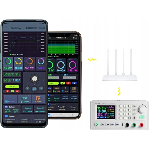 PANELOWY MODUŁ ZASILACZ RIDEN RD6024-W 0-60V 0-24A WiFi