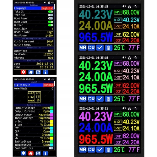PANELOWY MODUŁ ZASILACZ RIDEN RD6024-W 0-60V 0-24A WiFi