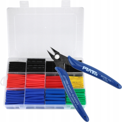 ZESTAW RUREK RURKI TERMOKURCZLIWE KOSZULKI 560szt+SZCZYPCE OBCINACZKI CĘGI