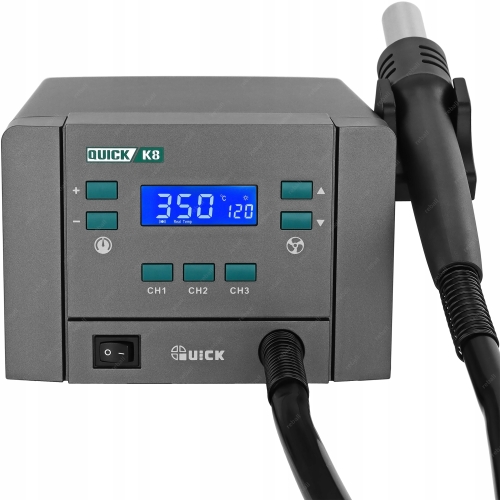 STACJA LUTOWNICZA HOT AIR GORĄCE POWIETRZE SPAWARKA PLASTIKU QUICK K8 6DYSZ