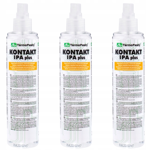 KONTAKT IPA PLUS 99,9% ALKOHOL IZOPROPYLOWY IZOPROPANOL SPRAY 3x 250ml