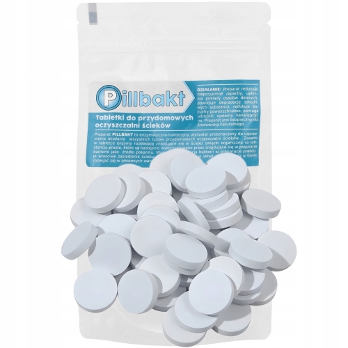 TABLETKI DO OCZYSZCZALNI PRZYDOMOWEJ BAKTERIE DO SZAMBA - PILLBAKT 40SZT