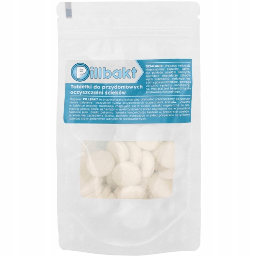 TABLETKI DO OCZYSZCZALNI PRZYDOMOWEJ BAKTERIE DO SZAMBA - PILLBAKT 40SZT
