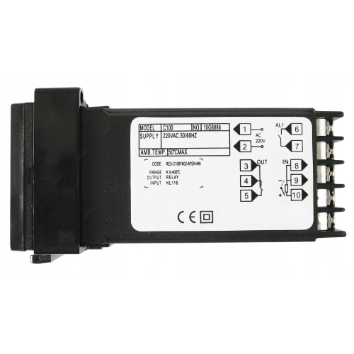 STEROWNIK REGULATOR TEMPERATURY REX C100 RELAY + CZUJNIK PT100 M8 450C