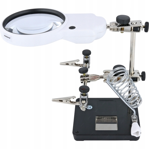 3- TRZECIA RĘKA UCHWYT SERWIS PCB LUPA LED RT0191